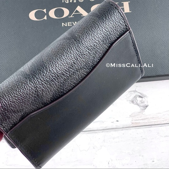 NWT COACH Signature Canvas Men’s Card Case Holder Bag - Picture 5 of 15